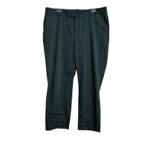 Banana Republic Hampton-Fit Tile Print Sateen Crop Navy Size 14